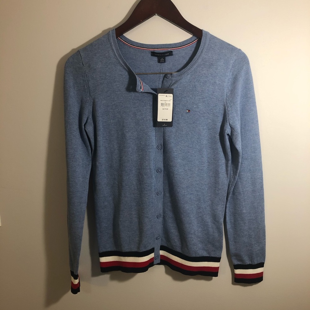 NWT Tommy Hilfiger Essential Tipped Cardigan